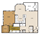 810 sq. ft. A2-A floor plan