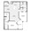 1,225 sq. ft. C2 Manet floor plan