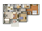 974 sq. ft. Durango (B2) floor plan