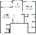 847 sq. ft. to 911 sq. ft. A2E floor plan