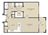 625 sq. ft. A1 floor plan