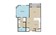 806 sq. ft. to 831 sq. ft. A4 floor plan