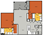 1,118 sq. ft. B2 floor plan