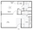 579 sq. ft. A1 floor plan
