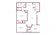 790 sq. ft. Crabapple floor plan