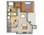 736 sq. ft. Carina   (A3) floor plan