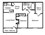 782 sq. ft. Eden floor plan