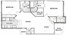 1,025 sq. ft. B1 floor plan