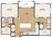 1,074 sq. ft. Brooks floor plan