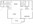 617 sq. ft. B2 w/W/D floor plan