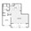 853 sq. ft. A2A Kadinsky floor plan