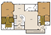 1,102 sq. ft. B1-G2L floor plan