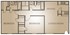 1,053 sq. ft. H floor plan