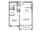 796 sq. ft. B2 floor plan