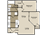 844 sq. ft. Dorado   (A5) floor plan
