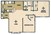 977 sq. ft. B floor plan