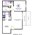 670 sq. ft. Dogwood floor plan