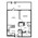 692 sq. ft. A4 floor plan
