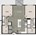 1,060 sq. ft. B4B floor plan
