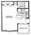 398 sq. ft. E1-D floor plan