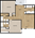 952 sq. ft. floor plan