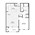 733 sq. ft. A2 Turner floor plan