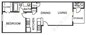 594 sq. ft. A2 floor plan