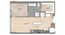 688 sq. ft. A1 floor plan