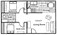 863 sq. ft. B2/ w/W&D floor plan