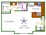 516 sq. ft. Lenox floor plan