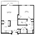 815 sq. ft. to 835 sq. ft. A3/A3a floor plan