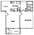 607 sq. ft. A1R floor plan