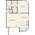 763 sq. ft. A1B floor plan
