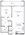 726 sq. ft. to 745 sq. ft. A4 floor plan