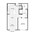 670 sq. ft. A1S Braque floor plan