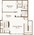 880 sq. ft. St. Charles-Up floor plan
