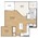 967 sq. ft. floor plan