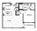 677 sq. ft. A1 floor plan