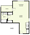 529 sq. ft. A9 floor plan