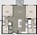 1,131 sq. ft. B4D floor plan
