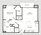 753 sq. ft. A3 floor plan