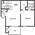 587 sq. ft. A floor plan