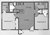 863 sq. ft. 2B floor plan