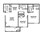 855 sq. ft. B1 floor plan
