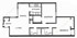950 sq. ft. 2B floor plan