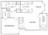 698 sq. ft. B floor plan