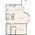 972 sq. ft. A1D floor plan