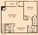 724 sq. ft. A4 floor plan