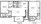 820 sq. ft. Aspen A3 floor plan