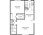 696 sq. ft. Merida floor plan